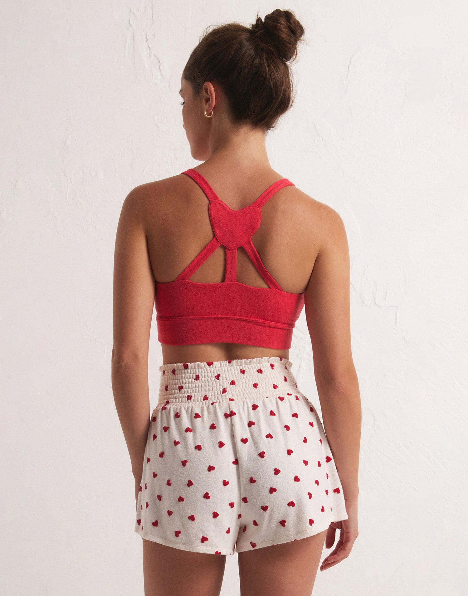 Spread Love Lounge Tank Bra by Z Supply in Candy Red - Back View