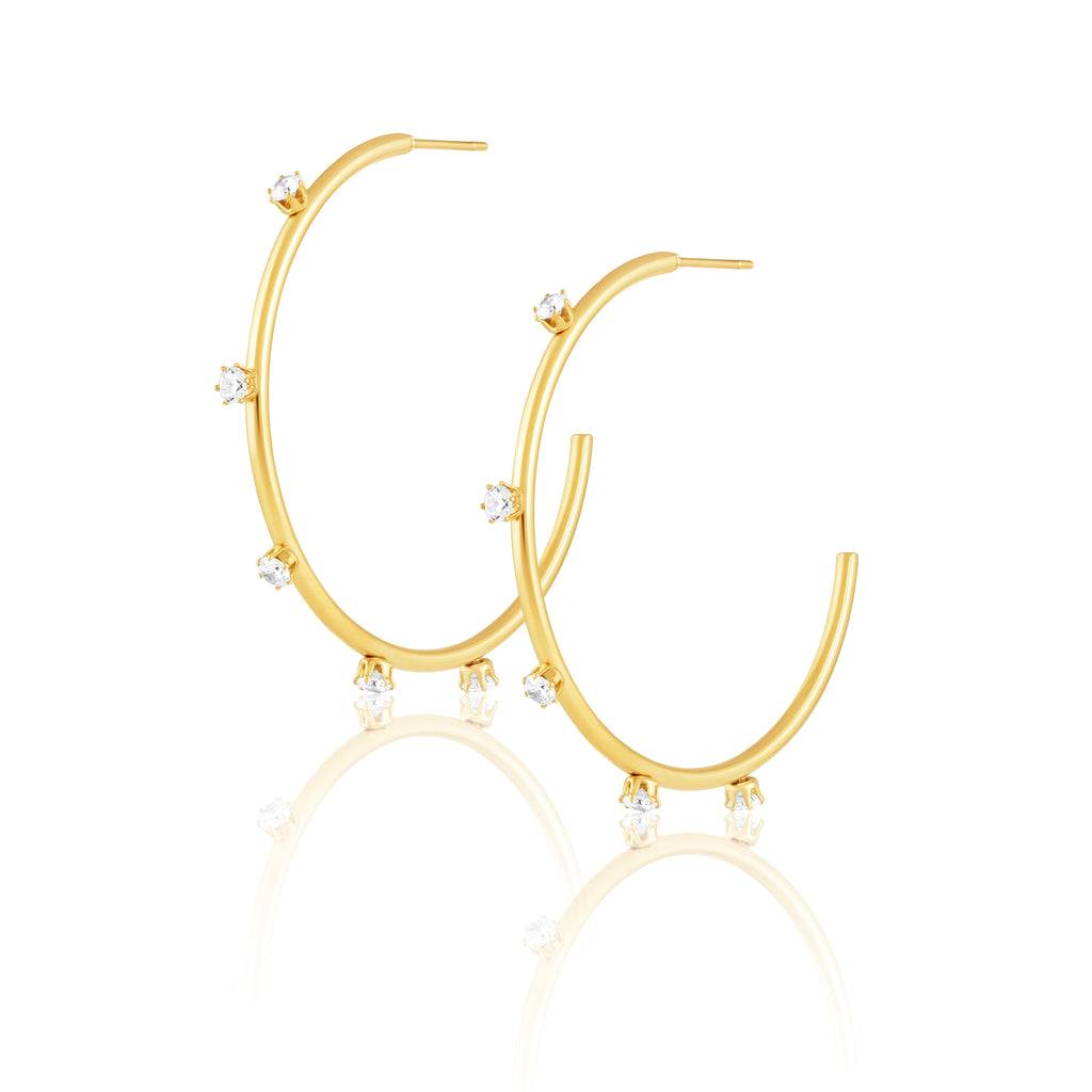 The Aster Hoops in Pink main image 1