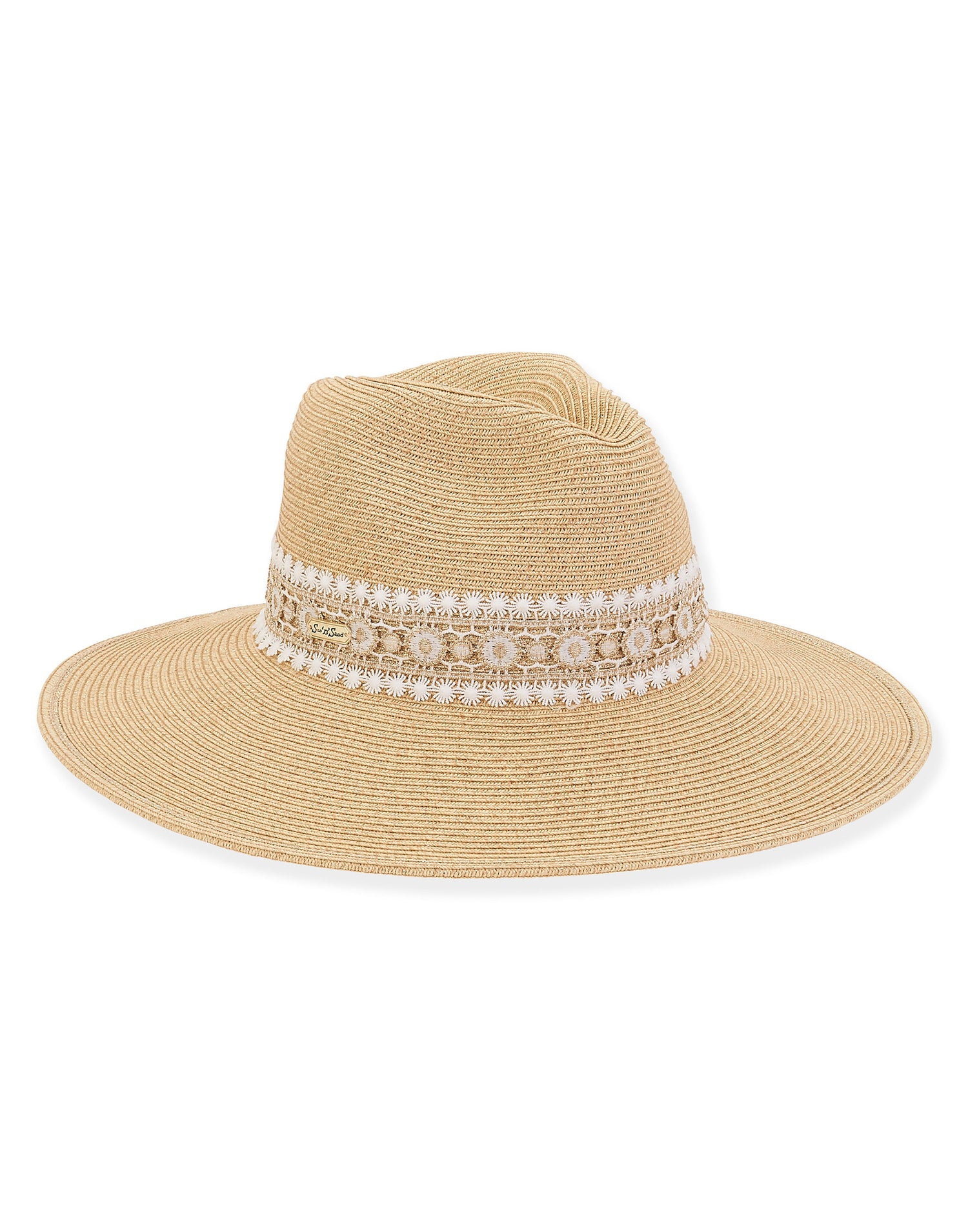 Paper Braid Safari Hat by Sun N Sand in Natural - Angled View