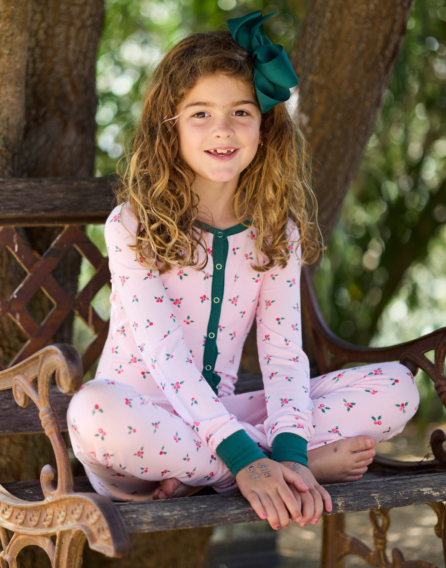 Andes Kids Lounge Onsie in Holly-Day - Alternate Front View / Resort 2023 Campaign