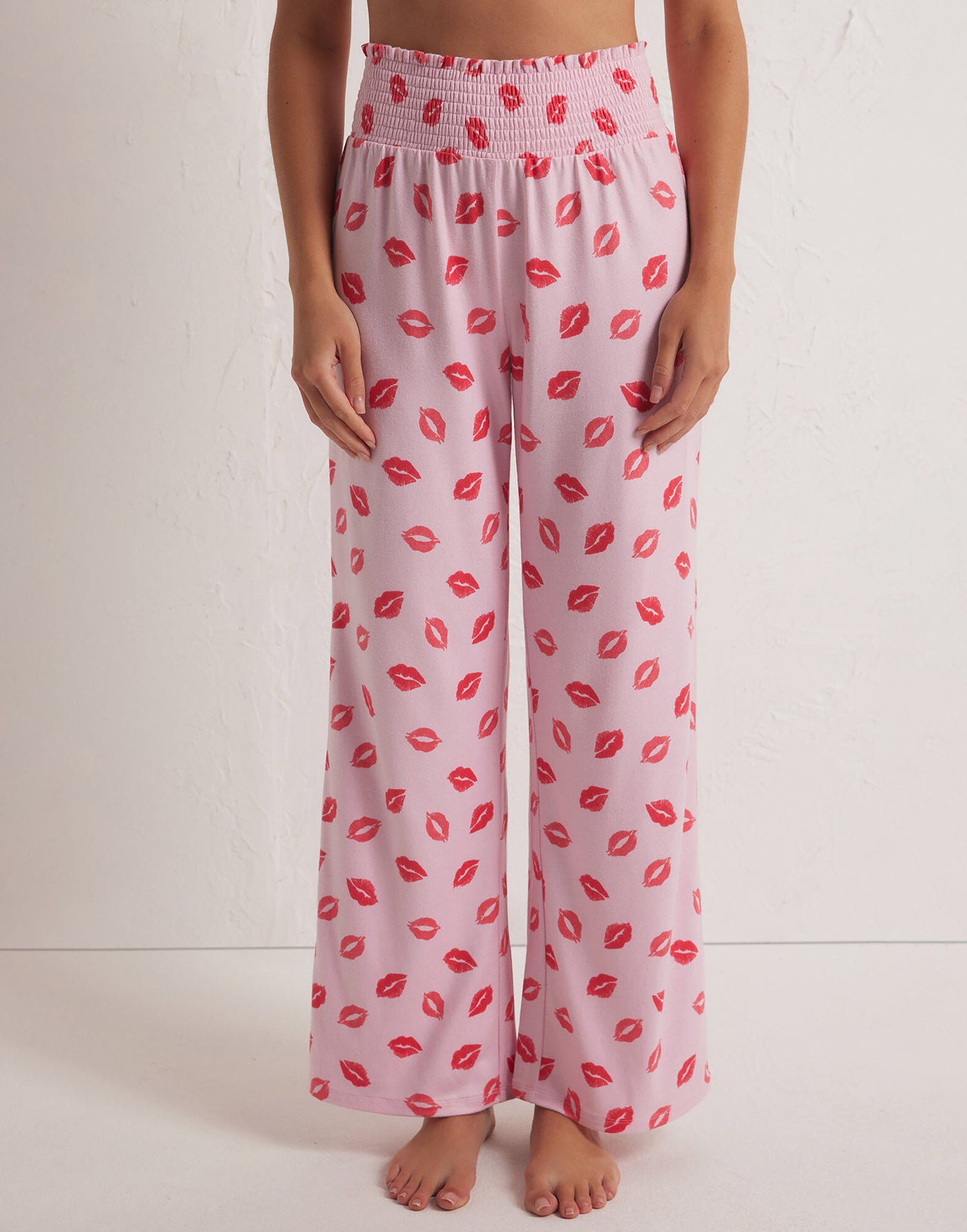 Dawn Kisses Lounge Pant by Z Supply in Cotton Candy - Front View