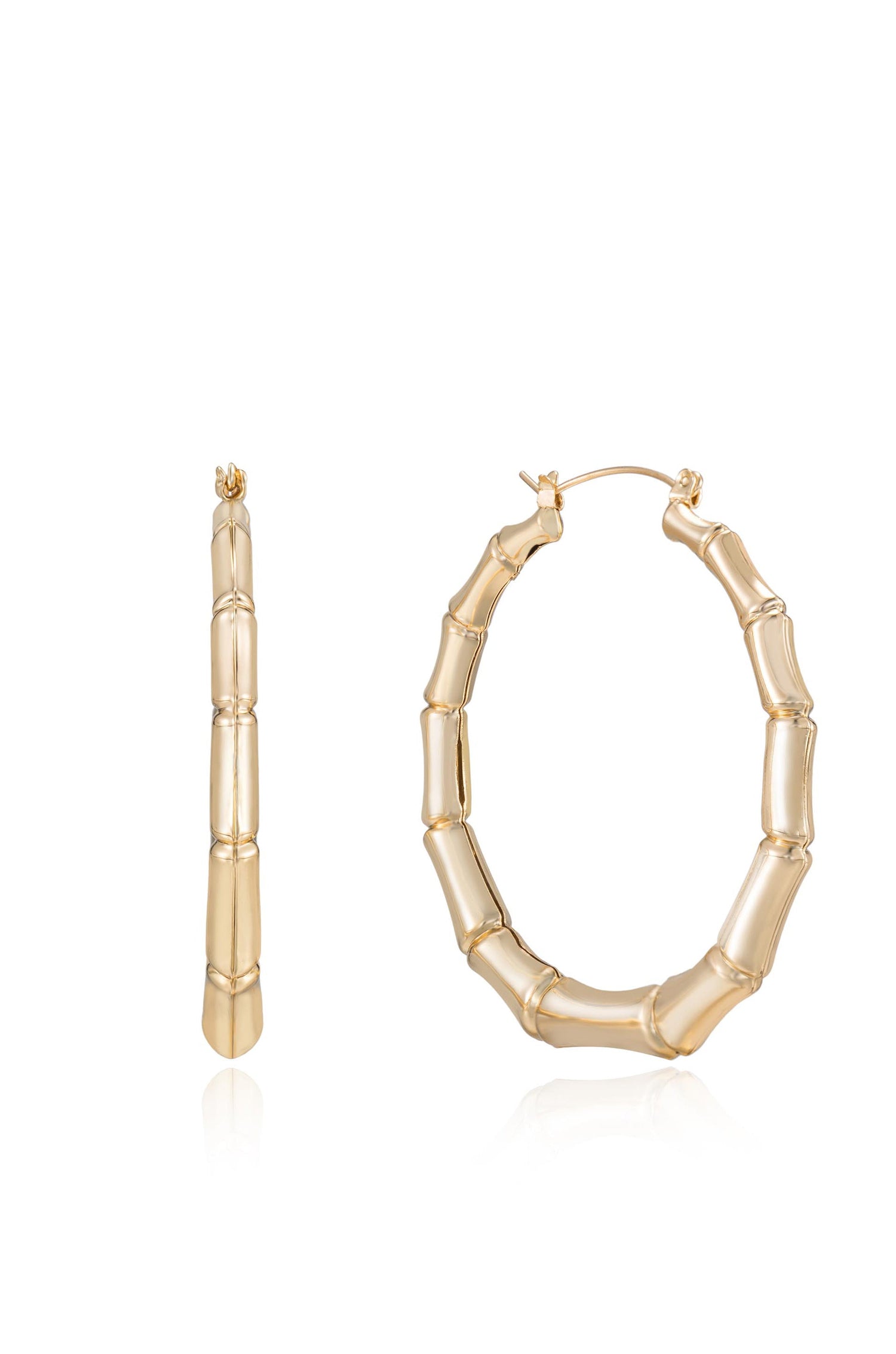 Bamboo Hoop Earrings