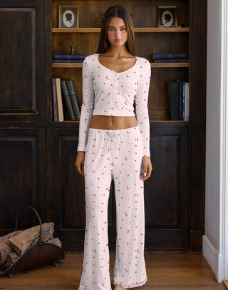 FRANKY HENLEY TOP - PINK MULTI