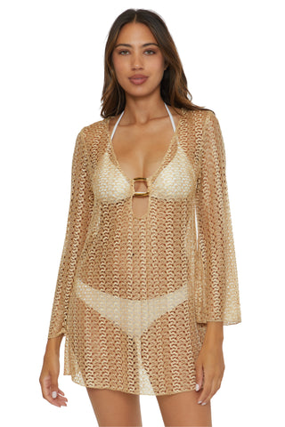 GOLDEN CROCHET TUNIC by Becca