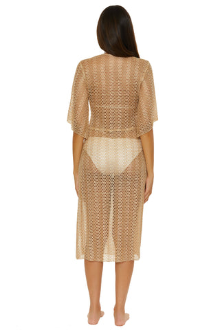GOLDEN MESH COVER-UP by Becca