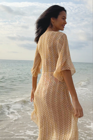 GOLDEN MESH COVER-UP by Becca