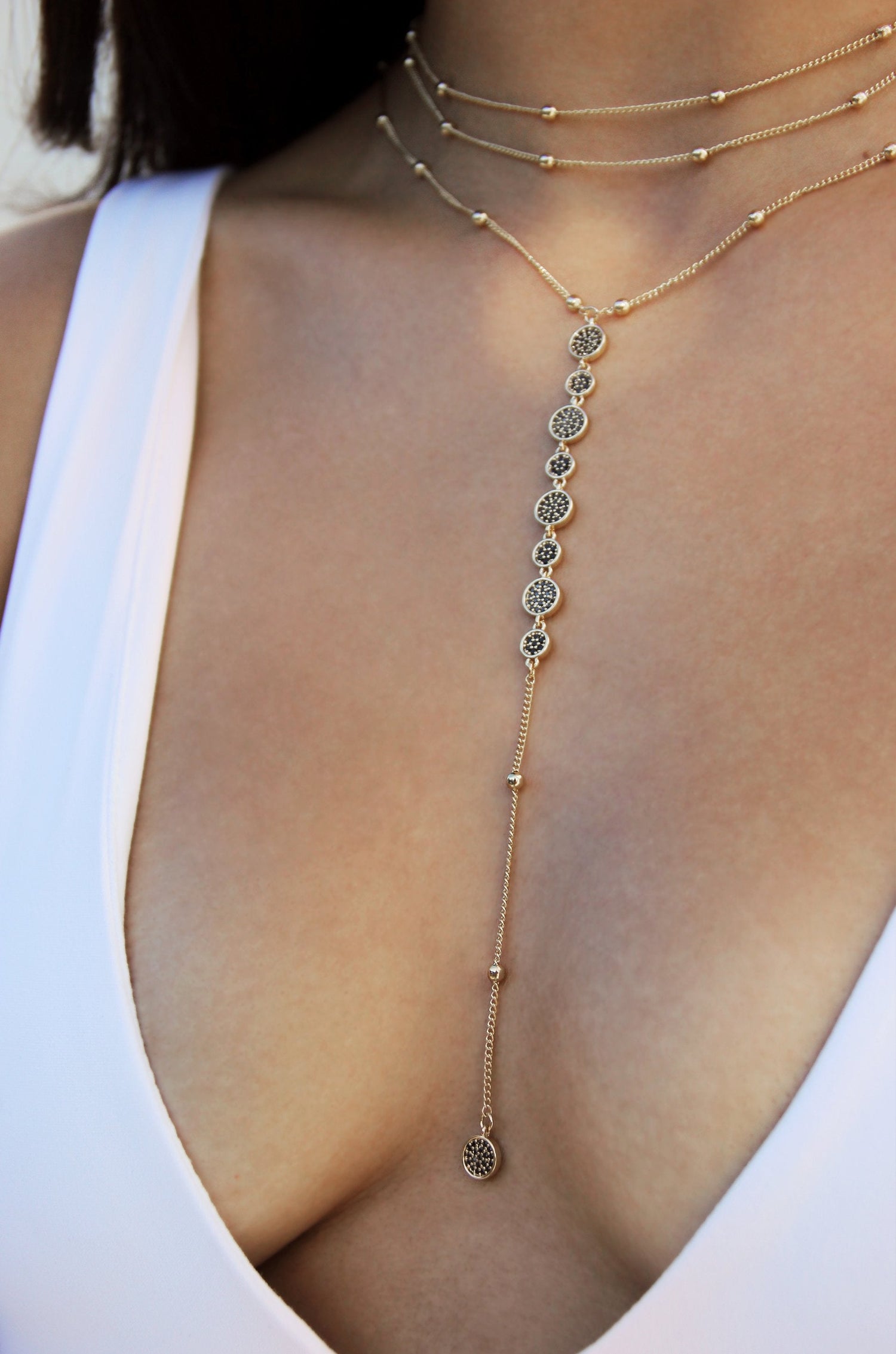 Bali Dreams Crystal Lariat Necklace