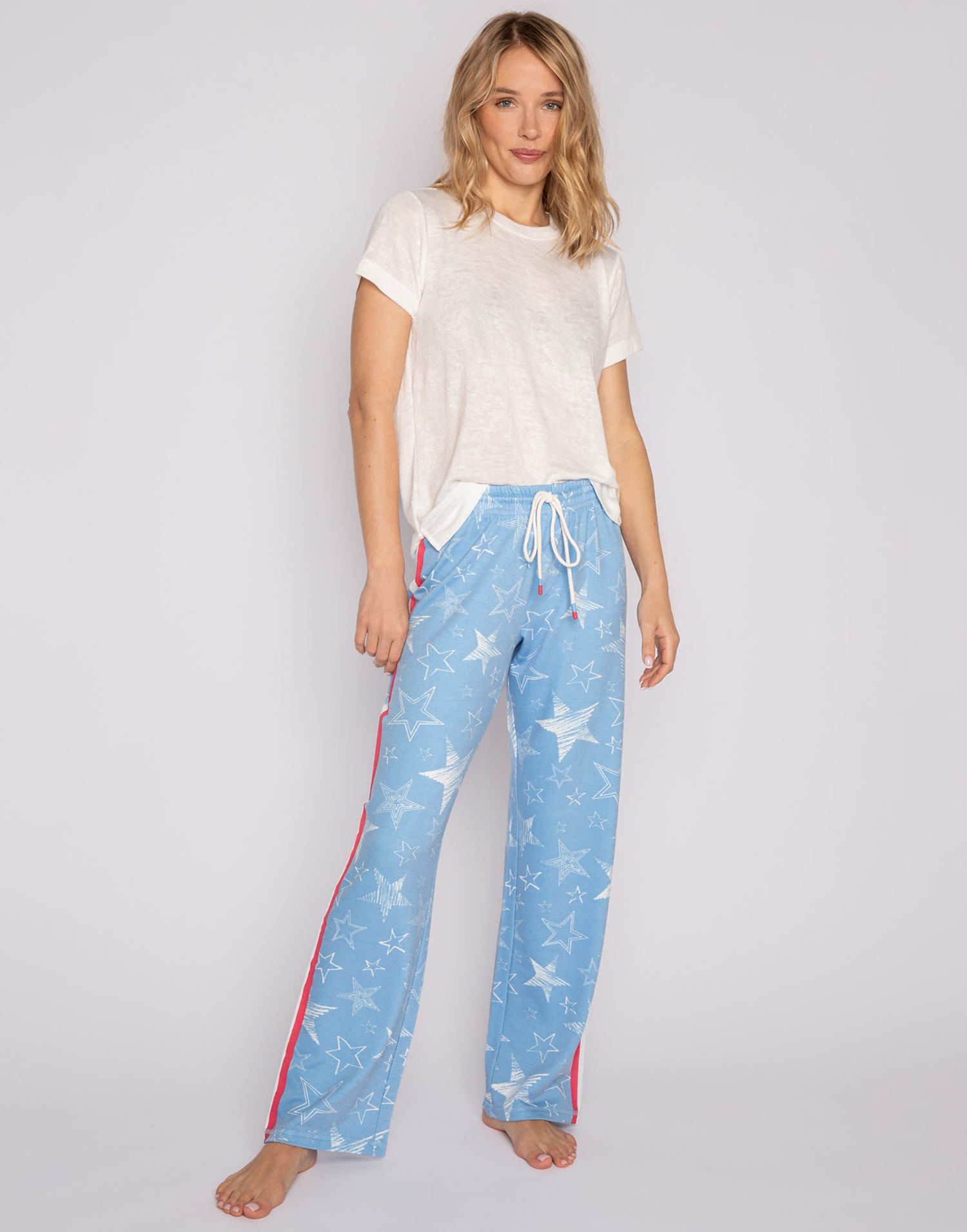 Star Spangled Pant by P.J. Salvage in Tranquil Blue - Front View