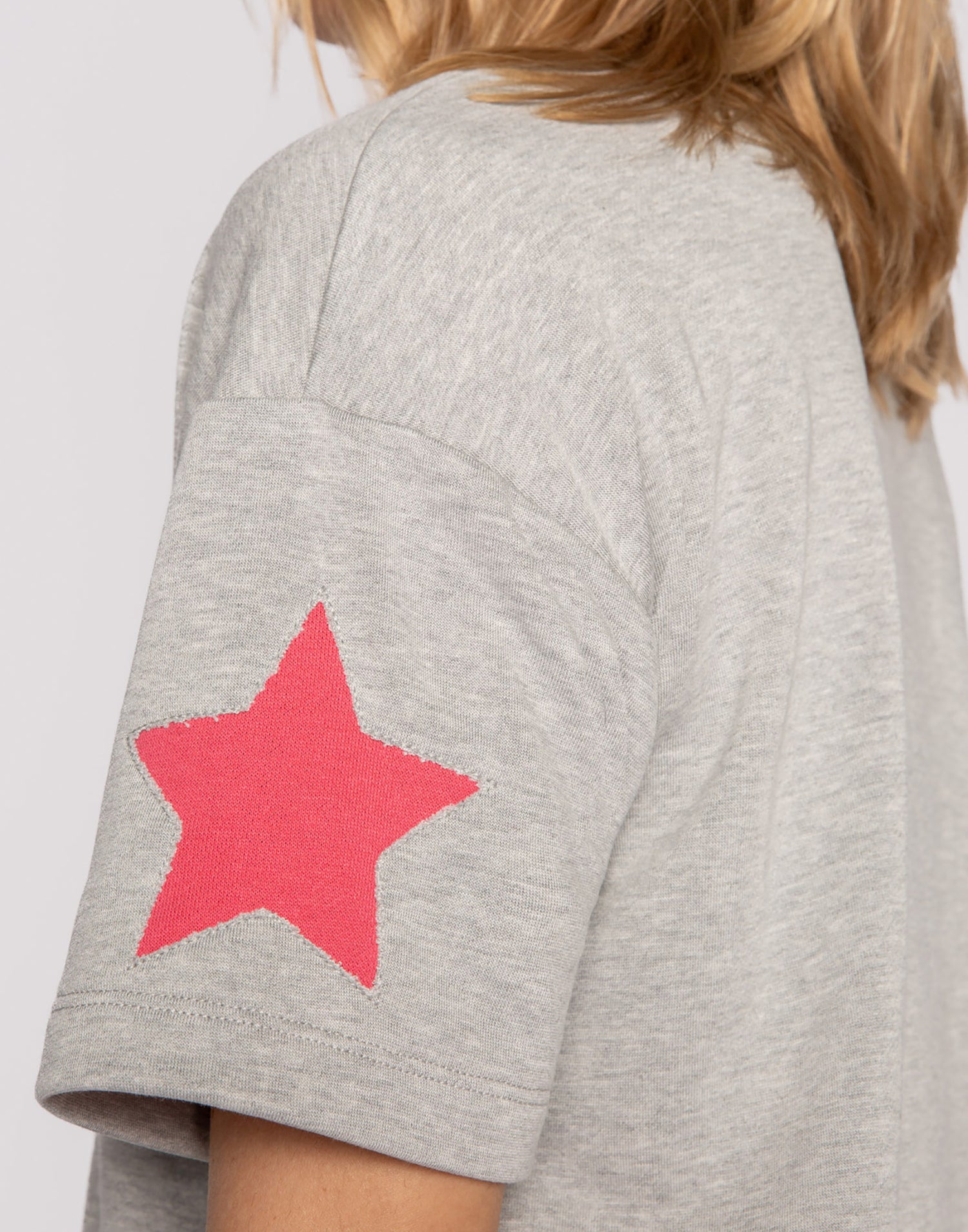 Star Spangled Tee by P.J. Salvage in Heather Grey - Side Detail View