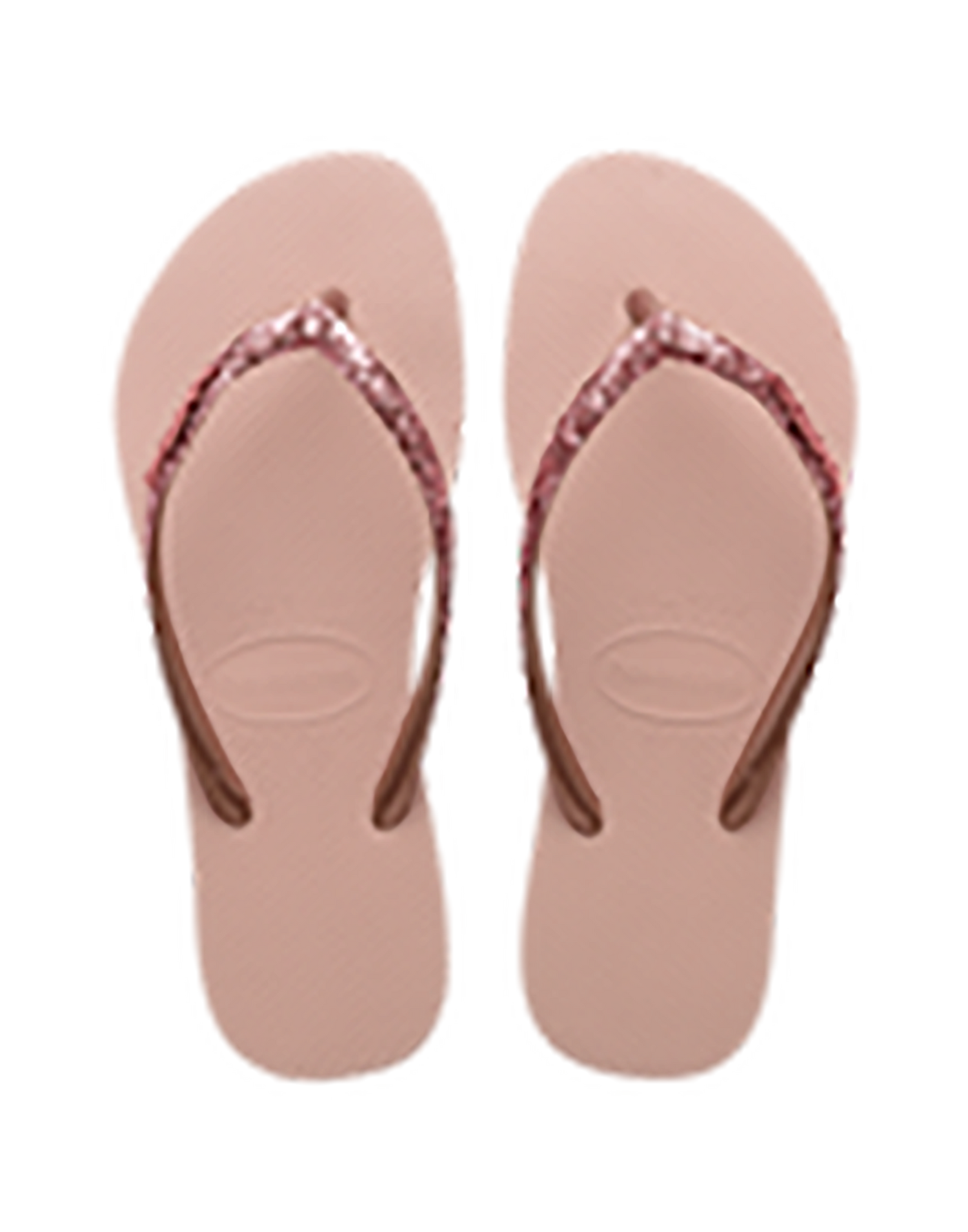 Slim Glitter II Sandal by Havaianas in Ballet Rose - Front View