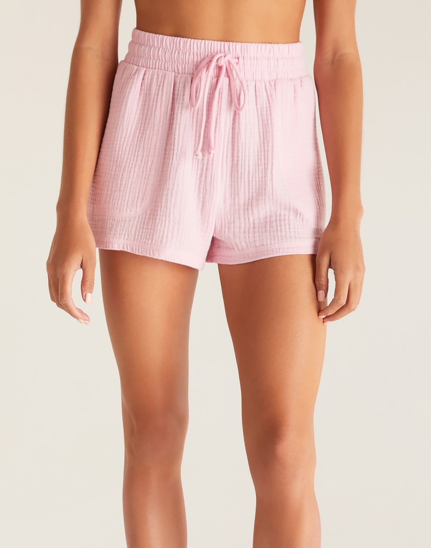 Sunny Gauze Short by Z Supply in Pink Orchid - Front View