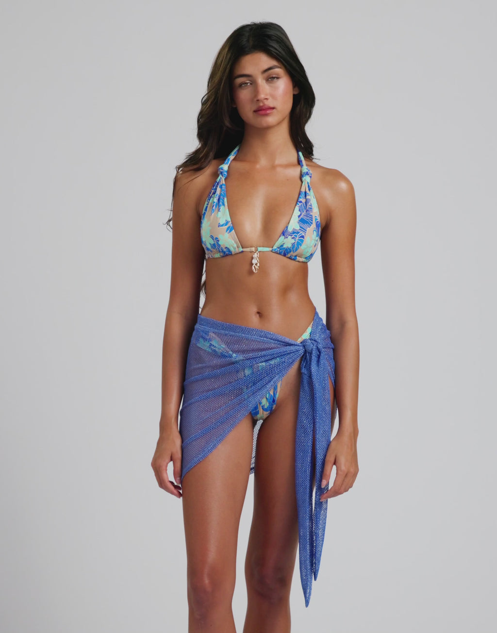 Roxy Women's Beachy Vibes Swim Cover-Up Dress Swimwear Small Floral