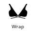 Sweet and Sporty Tops Category with icon showing the wrap silhouette