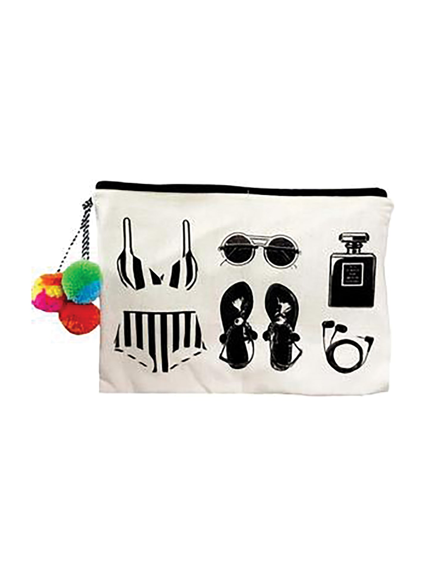 Beach Pouch in White - Product View