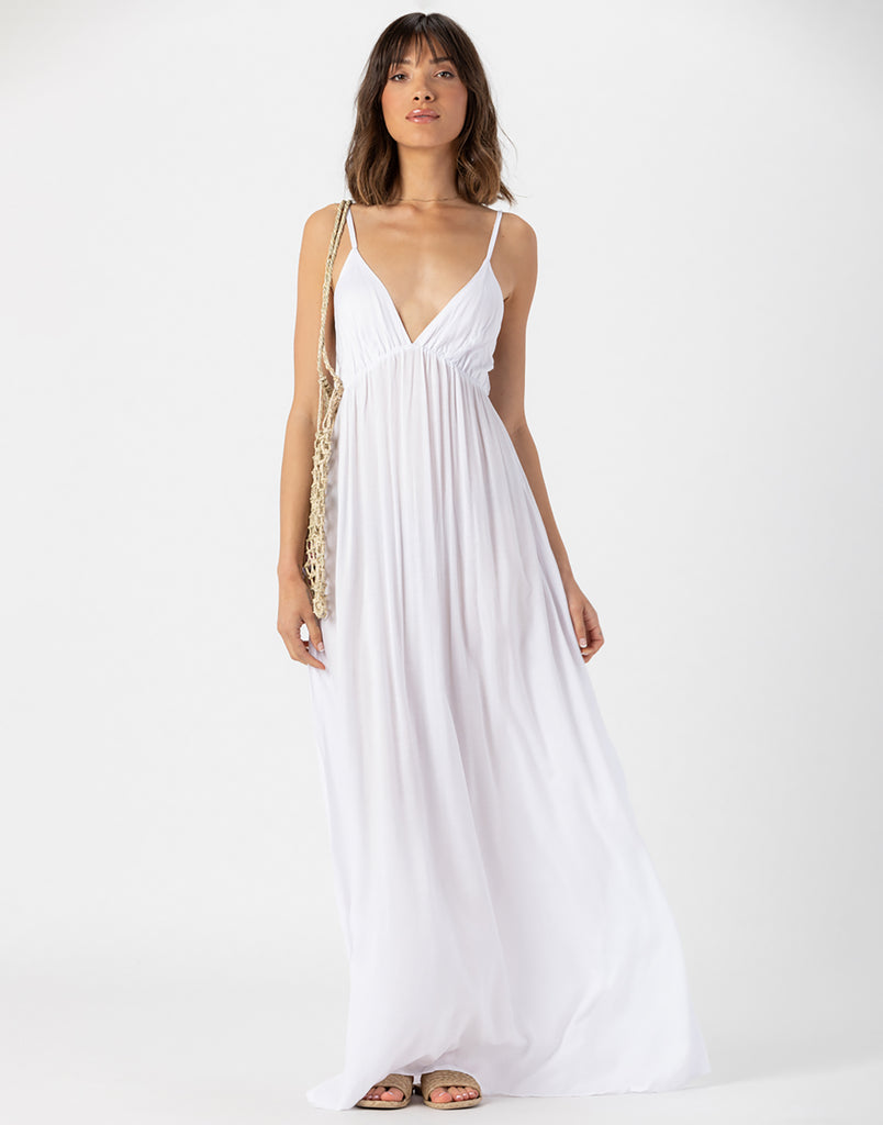 Gracie Maxi Dress in White | Beach Bunny Swimwear