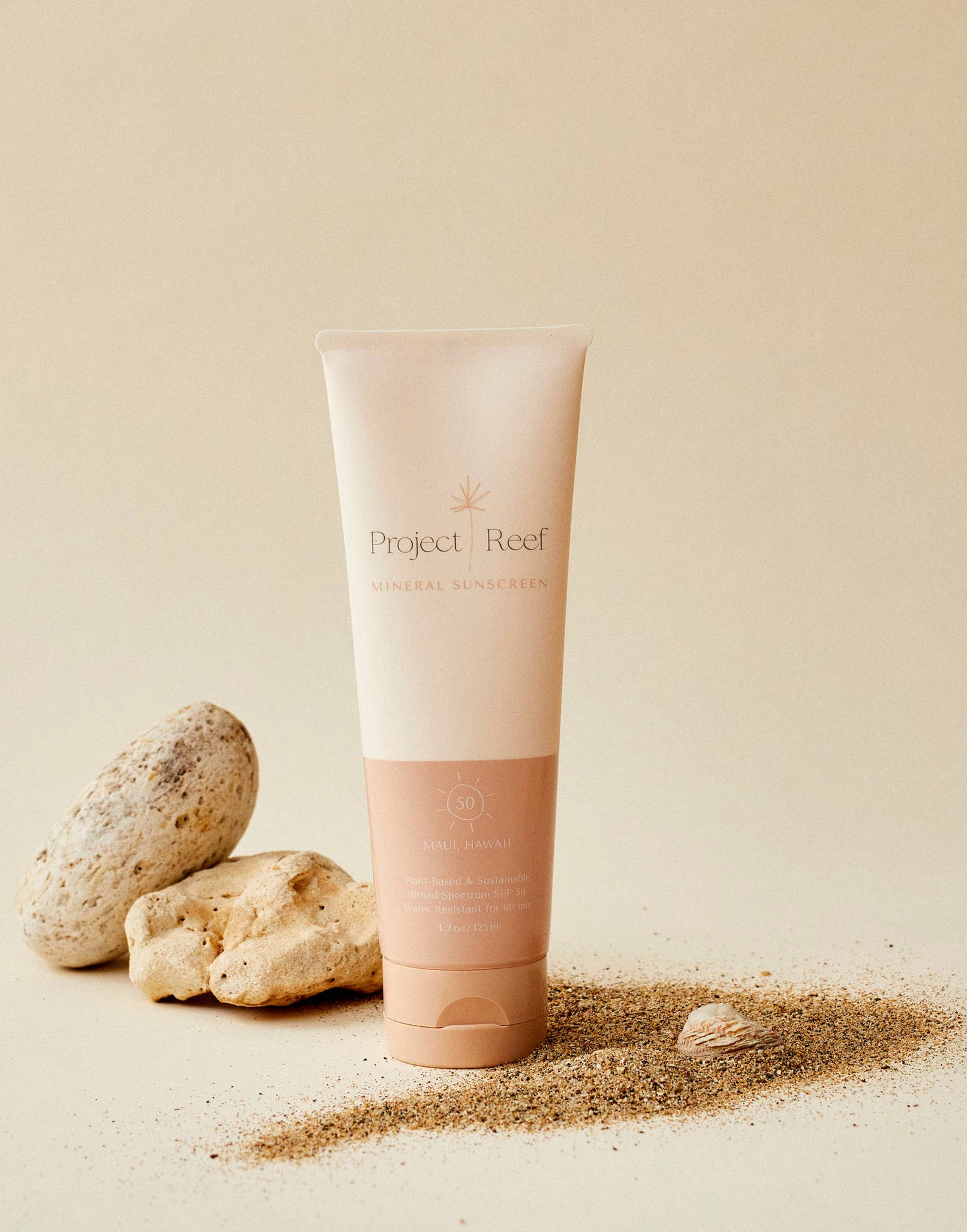 Mineral Sunscreen SPF 50 Natural, Vegan, Reef Safe Suncare by Project Reef - Product View