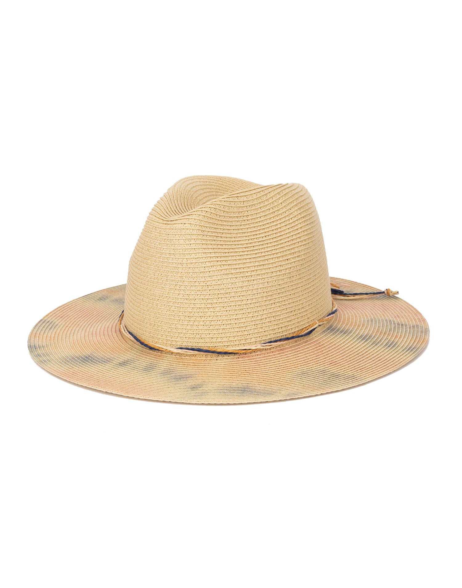 Wild Child Fedora in Natural/Tie Dye by San Diego Hat Company - Product View