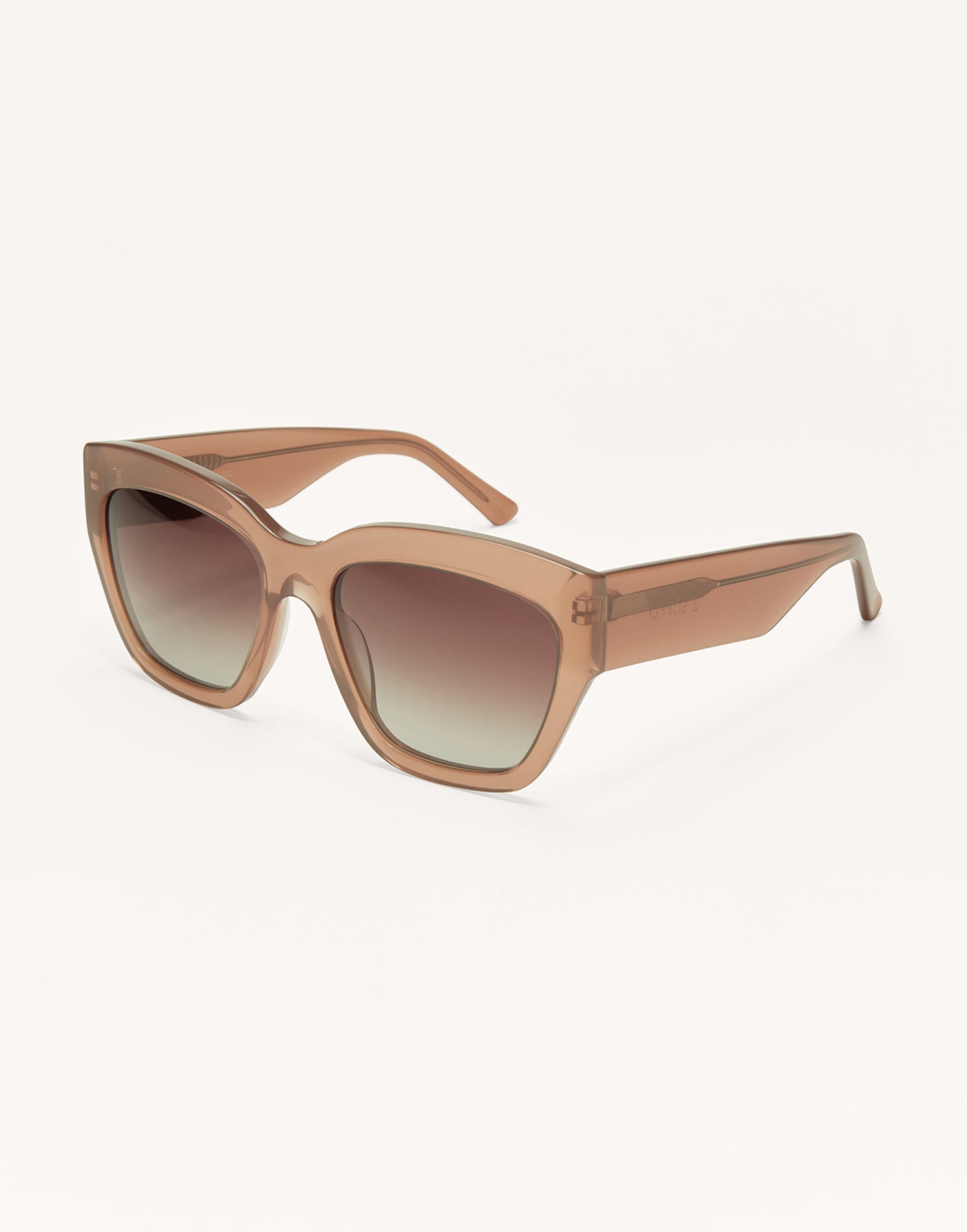 Iconic Sunglasses by Z Supply in Taupe - Angled View
