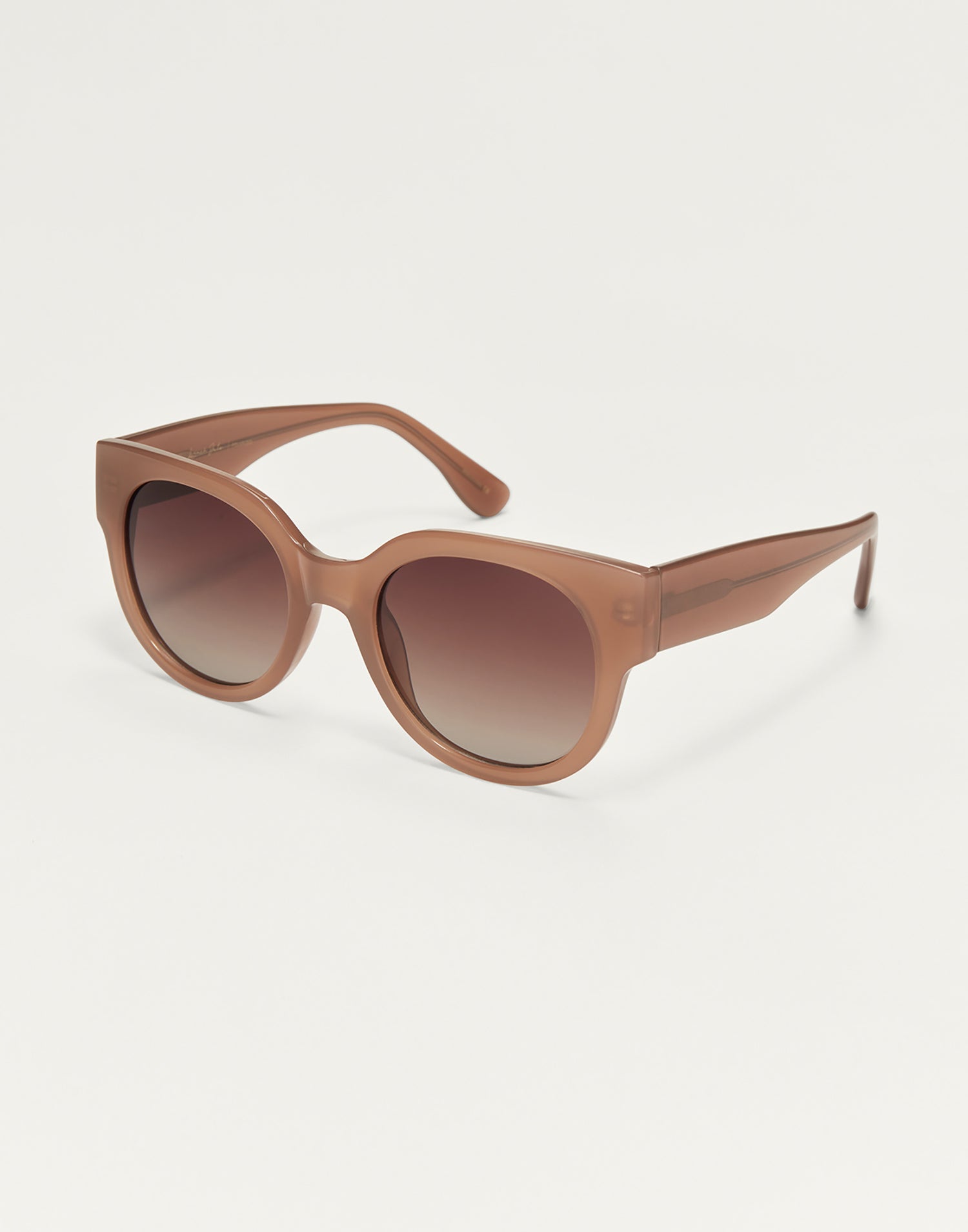 Lunch Date Sunglasses by Z Supply in Taupe - Angled View